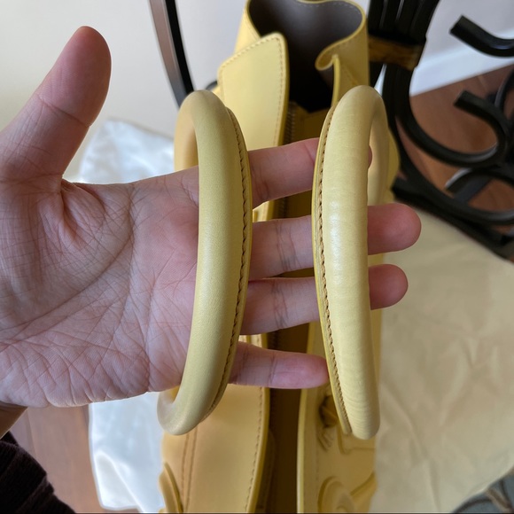 Celine mini luggage tote in smooth leather light yellow - Picture 7 of 15